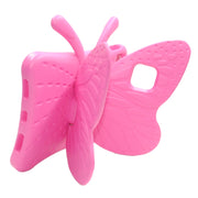 For iPad Air 11 2025 / 2024 Butterfly Bracket Kids EVA Shockproof Tablet Case(RoseRed)