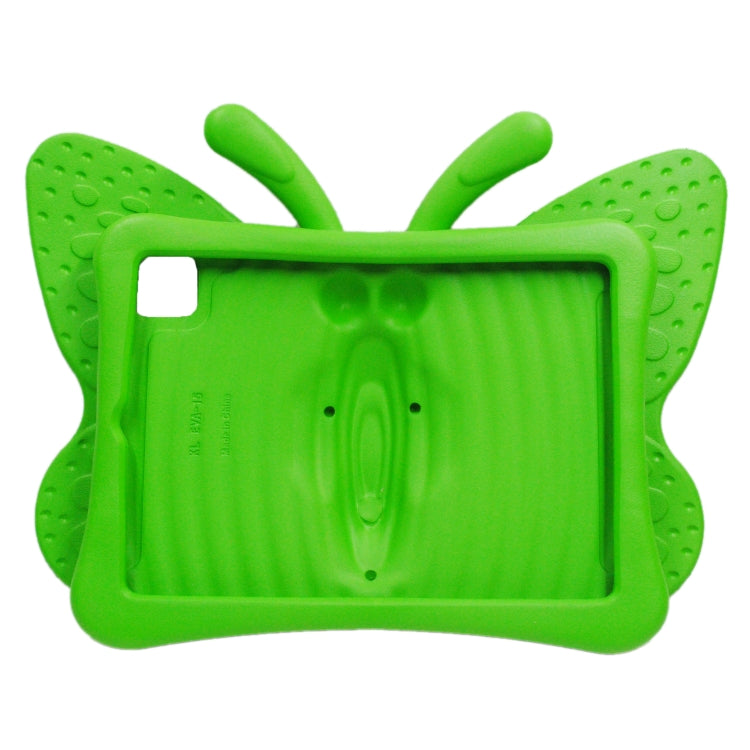 For iPad Air 11 2024 Butterfly Bracket Kids EVA Shockproof Tablet Case(Green)
