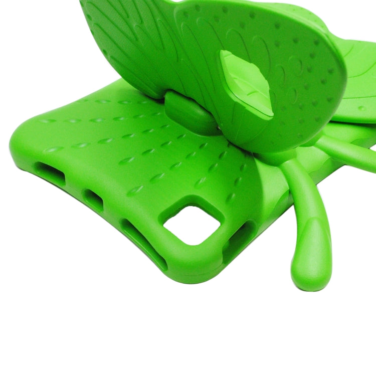 For iPad Air 11 2024 Butterfly Bracket Kids EVA Shockproof Tablet Case(Green)