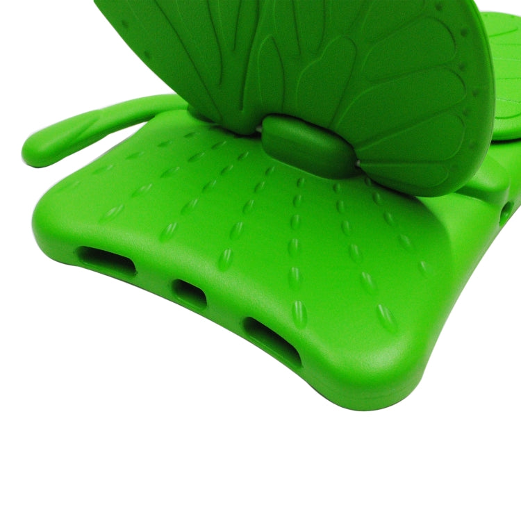 For iPad Air 11 2024 Butterfly Bracket Kids EVA Shockproof Tablet Case(Green)