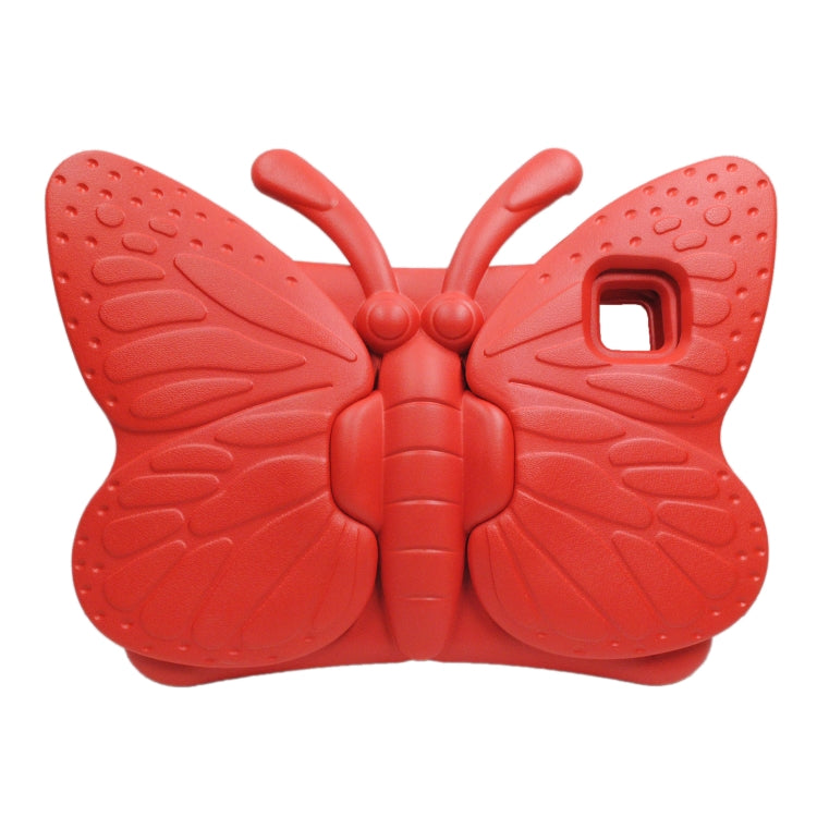 For iPad Pro 11 2024 Butterfly Bracket Kids EVA Shockproof Tablet Case(Red)