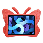 For iPad Pro 11 2024 Butterfly Bracket Kids EVA Shockproof Tablet Case(Red)