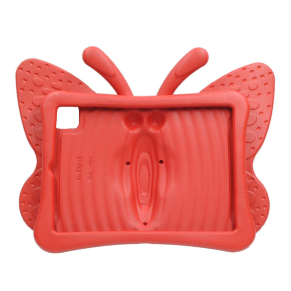 For iPad Pro 11 2024 Butterfly Bracket Kids EVA Shockproof Tablet Case(Red)