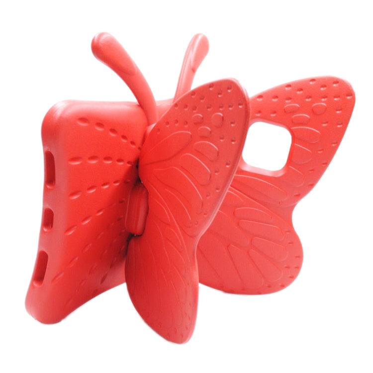 For iPad Pro 11 2024 Butterfly Bracket Kids EVA Shockproof Tablet Case(Red)