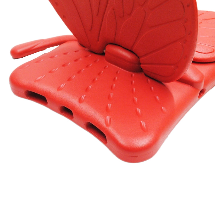 For iPad Pro 11 2024 Butterfly Bracket Kids EVA Shockproof Tablet Case(Red)