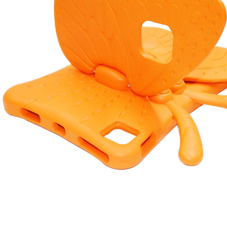 For iPad Pro 11 2024 Butterfly Bracket Kids EVA Shockproof Tablet Case(Orange)