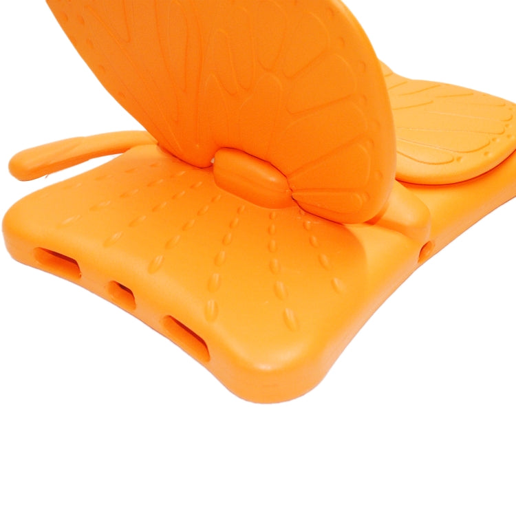 For iPad Pro 11 2024 Butterfly Bracket Kids EVA Shockproof Tablet Case(Orange)