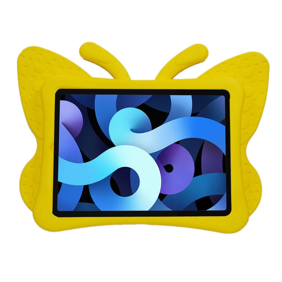 For iPad Pro 11 2024 Butterfly Bracket Kids EVA Shockproof Tablet Case(Yellow)