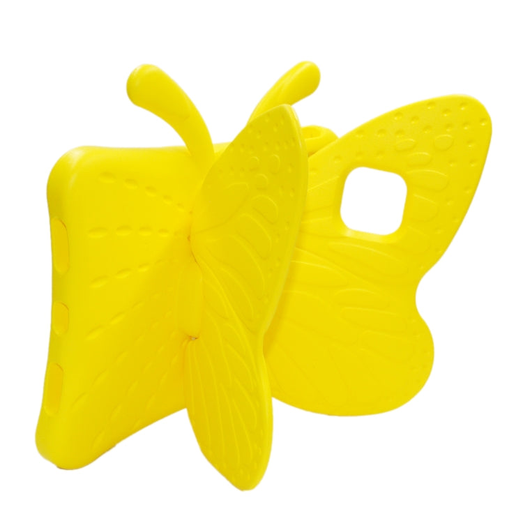 For iPad Pro 11 2024 Butterfly Bracket Kids EVA Shockproof Tablet Case(Yellow)