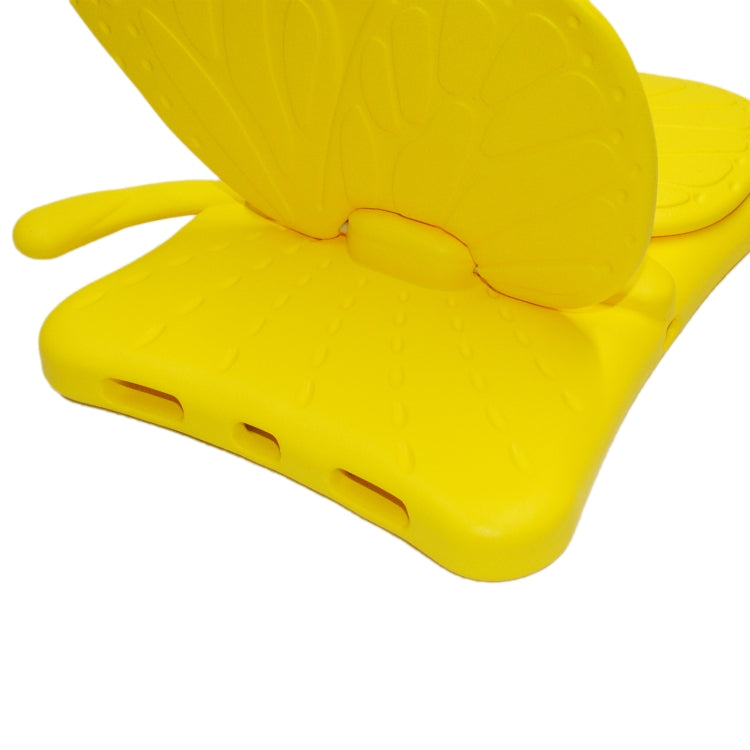 For iPad Pro 11 2024 Butterfly Bracket Kids EVA Shockproof Tablet Case(Yellow)