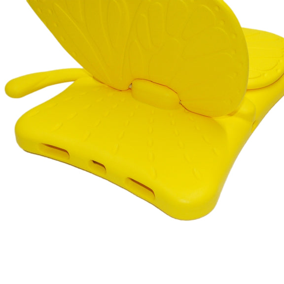 For iPad Pro 11 2024 Butterfly Bracket Kids EVA Shockproof Tablet Case(Yellow)