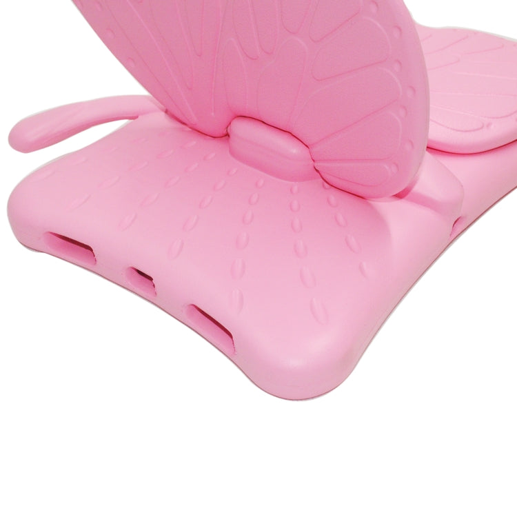 For iPad Pro 11 2024 Butterfly Bracket Kids EVA Shockproof Tablet Case(Pink)