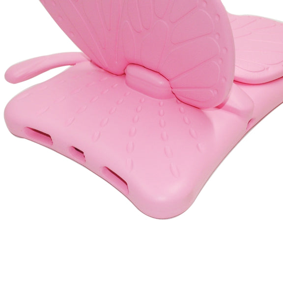 For iPad Pro 11 2024 Butterfly Bracket Kids EVA Shockproof Tablet Case(Pink)