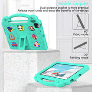 For iPad Air 11 2025 / 2024 Handle Kickstand Children EVA Shockproof Tablet Case(Mint Green)