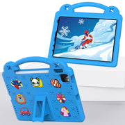 For  iPad Pro 11 2024 Handle Kickstand Children EVA Shockproof Tablet Case(Sky Blue)