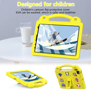 For  iPad Pro 11 2024 Handle Kickstand Children EVA Shockproof Tablet Case(Yellow)