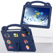 For  iPad Pro 11 2024 Handle Kickstand Children EVA Shockproof Tablet Case(Navy Blue)