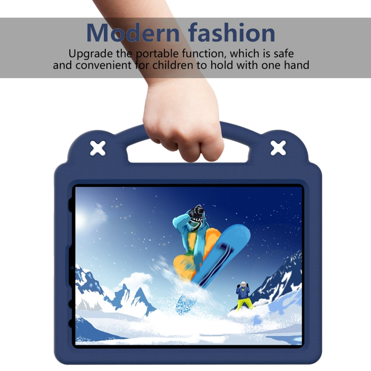 For  iPad Pro 11 2024 Handle Kickstand Children EVA Shockproof Tablet Case(Navy Blue)