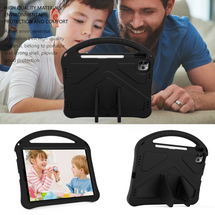 For iPad Air 11 2024 EVA Shockproof Tablet Case with Holder(Black)