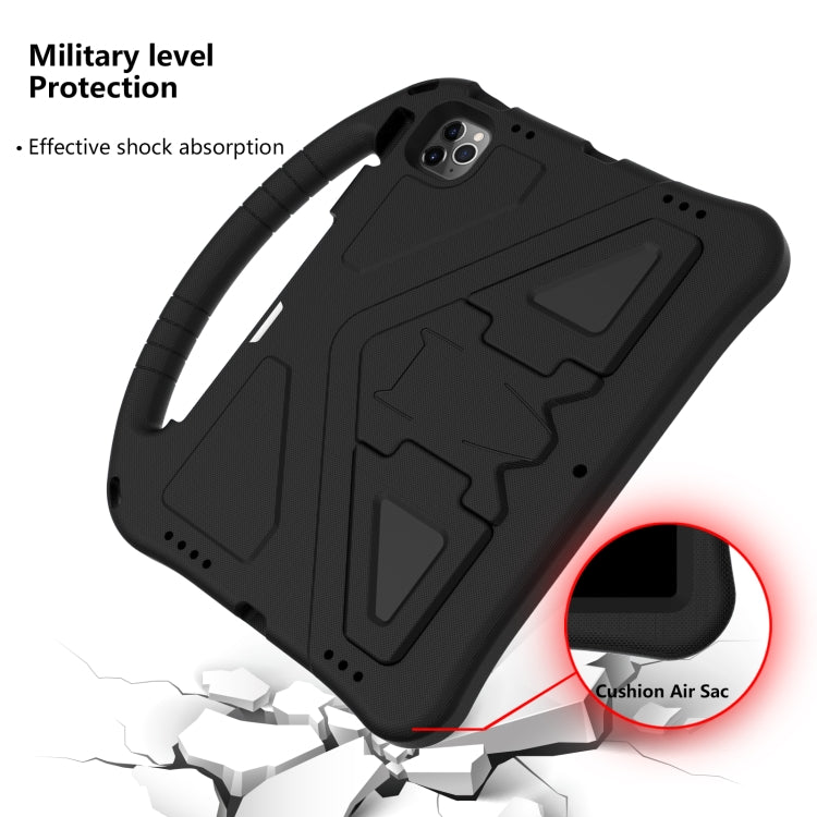 For iPad Air 11 2024 EVA Shockproof Tablet Case with Holder(Black)