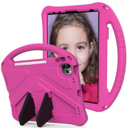 For iPad Air 11 2024 EVA Shockproof Tablet Case with Holder(RoseRed)
