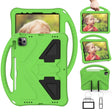 For iPad Air 11 2024 EVA Shockproof Tablet Case with Holder(Green) - iPad Air 11 2024 Cases by PMC TechLife | Online Shopping South Africa | PMC TechLife | Buy Now Pay Later Mobicred