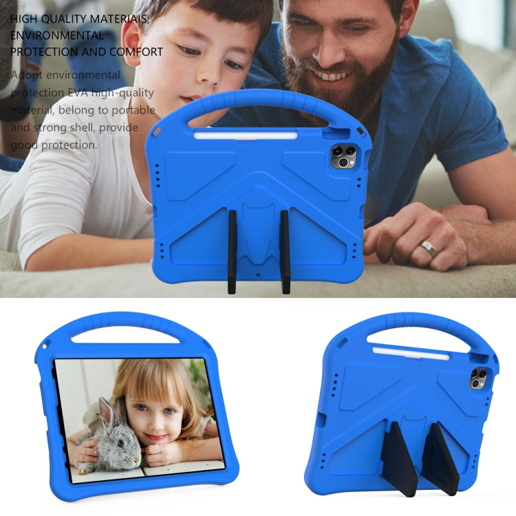For iPad Pro 11 2024 EVA Shockproof Tablet Case with Holder(Blue)