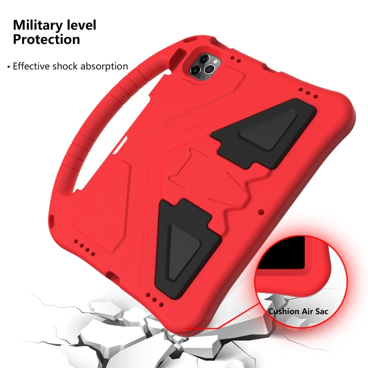 For iPad Pro 11 2024 EVA Shockproof Tablet Case with Holder(Red)