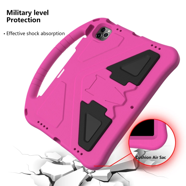 For iPad Pro 11 2024 EVA Shockproof Tablet Case with Holder(RoseRed)