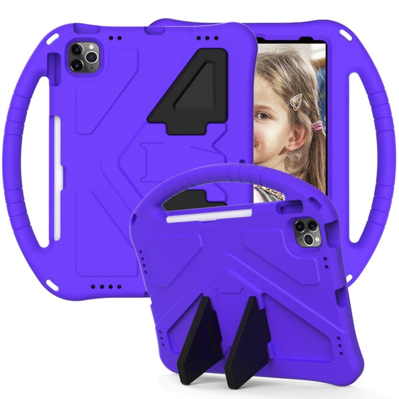 For iPad Pro 11 2024 EVA Shockproof Tablet Case with Holder(Purple)