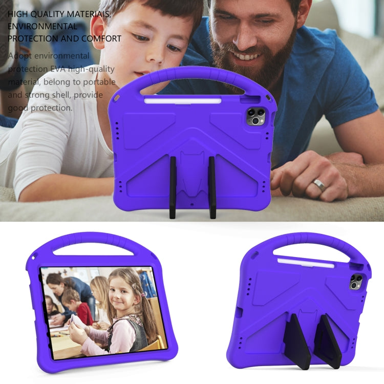For iPad Pro 11 2024 EVA Shockproof Tablet Case with Holder(Purple)