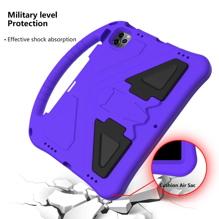 For iPad Pro 11 2024 EVA Shockproof Tablet Case with Holder(Purple)