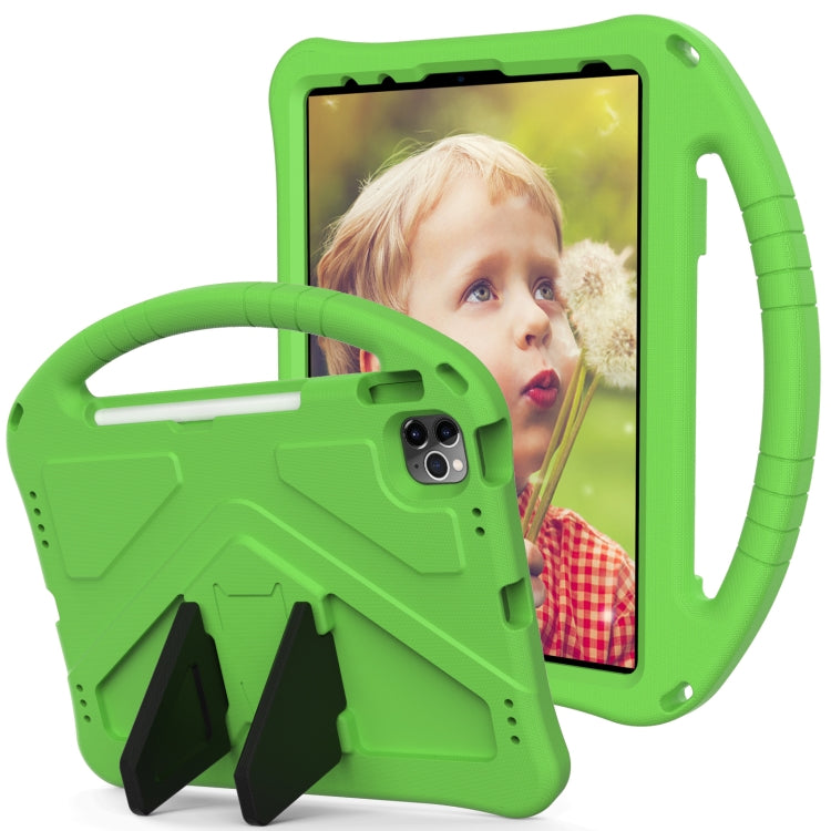 For iPad Pro 11 2024 EVA Shockproof Tablet Case with Holder(Green)