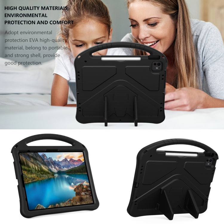 For iPad Air 13 2024 EVA Shockproof Tablet Case with Holder(Black)