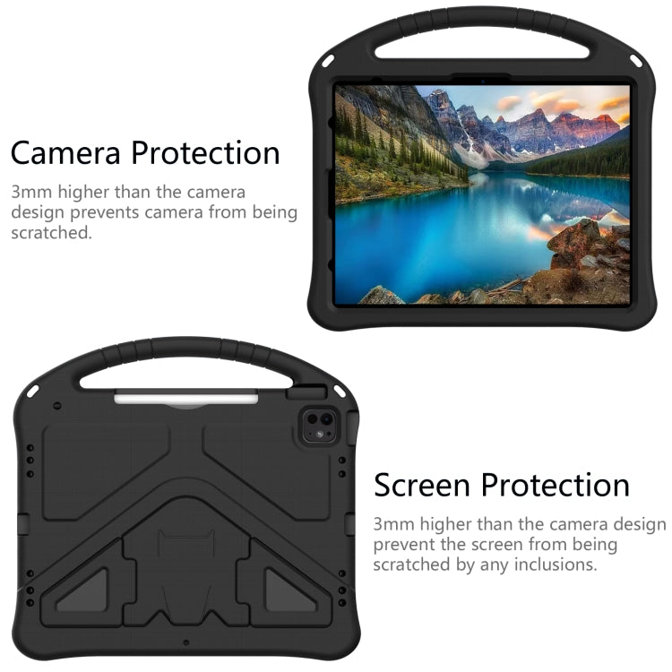 For iPad Air 13 2024 EVA Shockproof Tablet Case with Holder(Black)