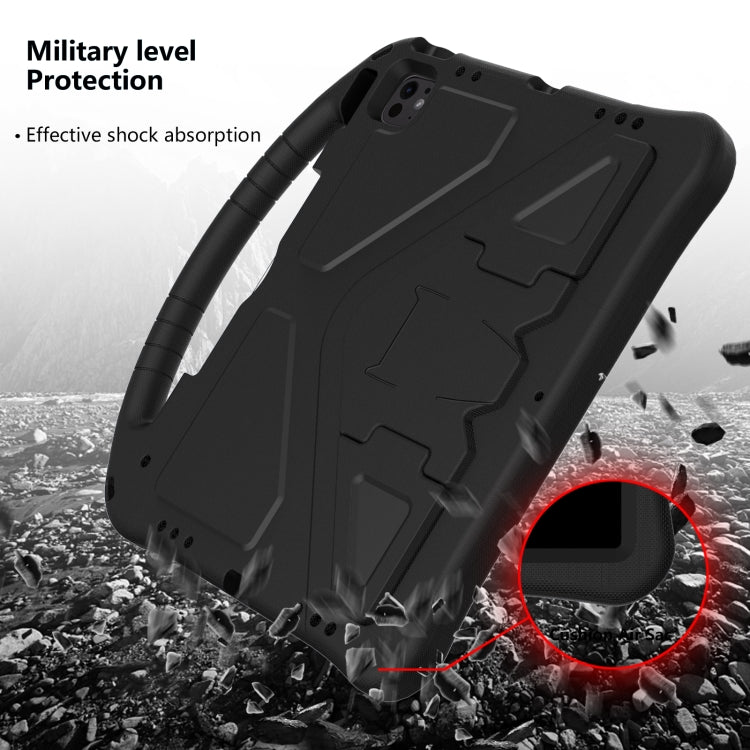 For iPad Air 13 2024 EVA Shockproof Tablet Case with Holder(Black)
