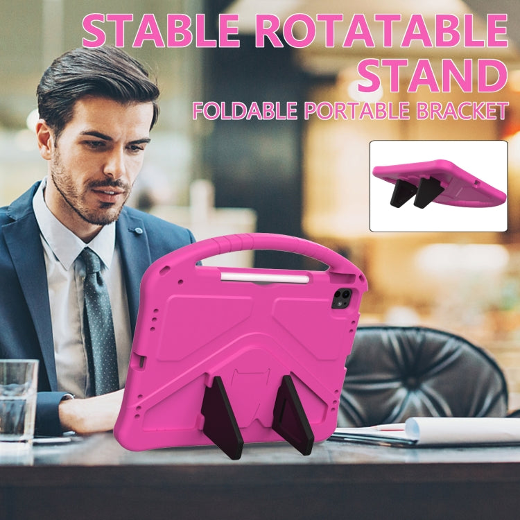 For iPad Air 13 2024 EVA Shockproof Tablet Case with Holder(RoseRed)