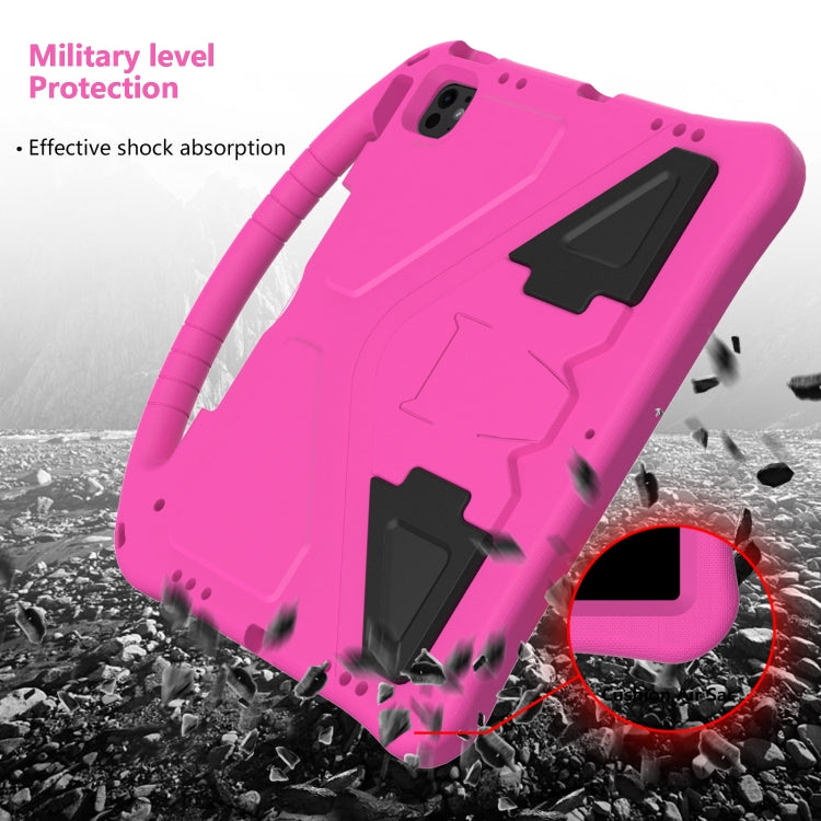 For iPad Air 13 2024 EVA Shockproof Tablet Case with Holder(RoseRed)