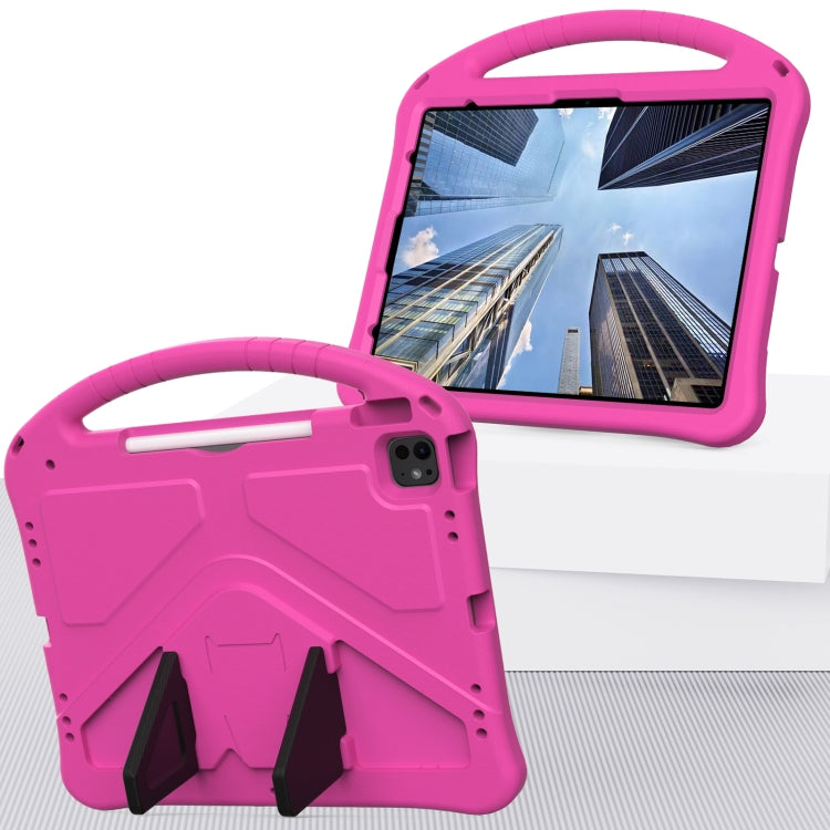For iPad Air 13 2024 EVA Shockproof Tablet Case with Holder(RoseRed)