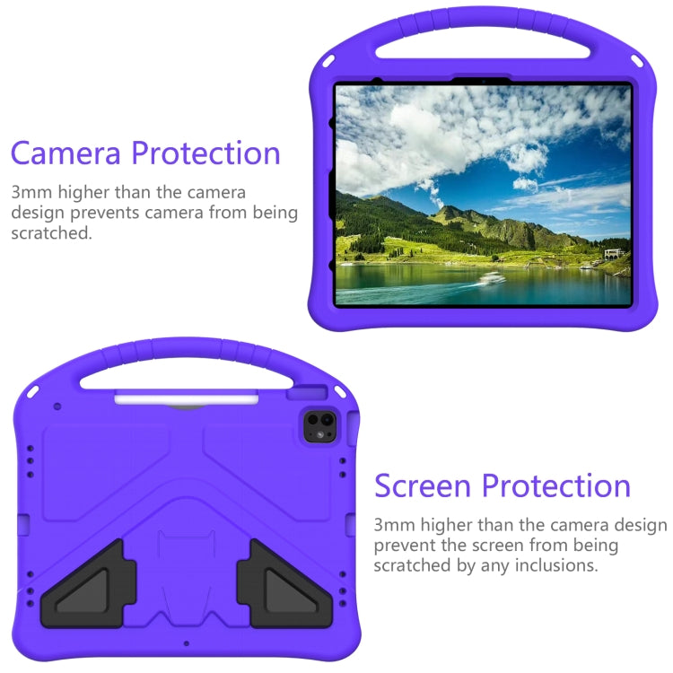 For iPad Air 13 2025 / 2024 EVA Shockproof Tablet Case with Holder(Purple)