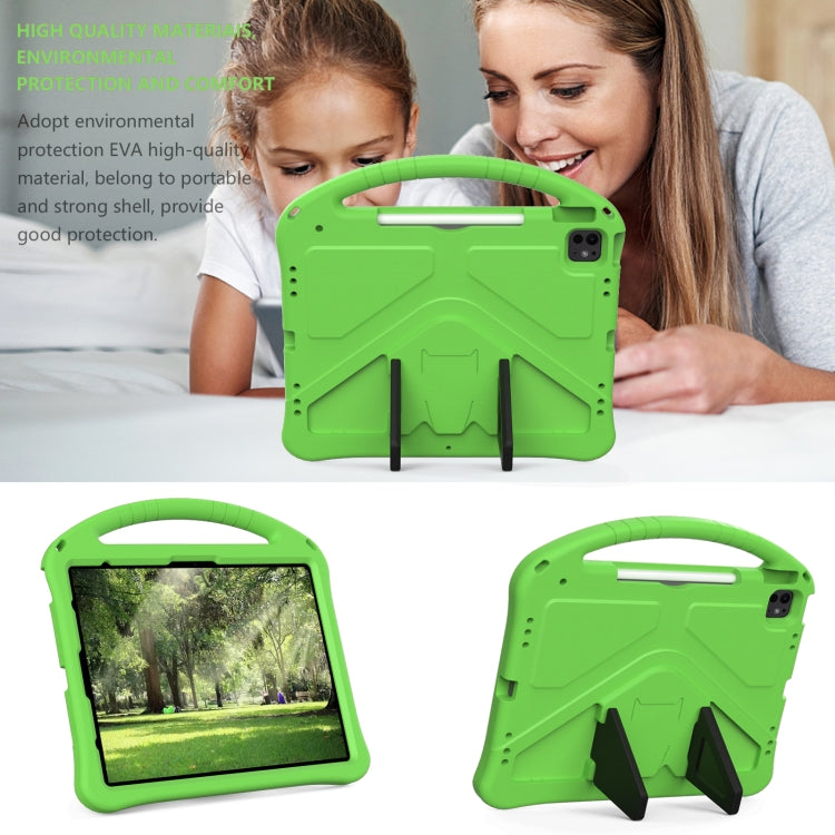 For iPad Air 13 2024 EVA Shockproof Tablet Case with Holder(Green)