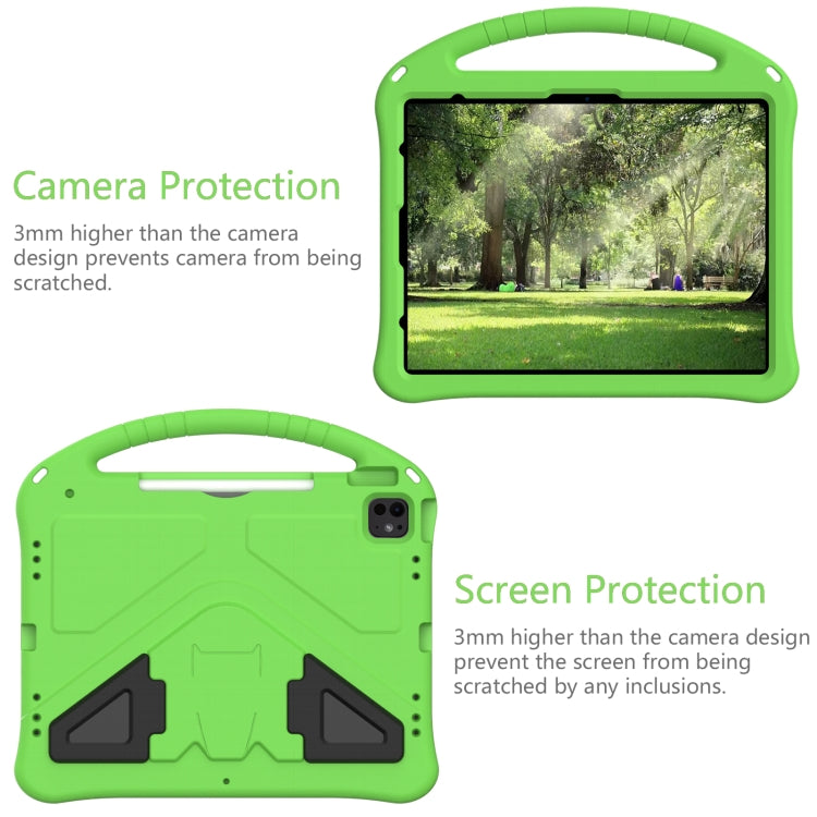For iPad Air 13 2024 EVA Shockproof Tablet Case with Holder(Green)