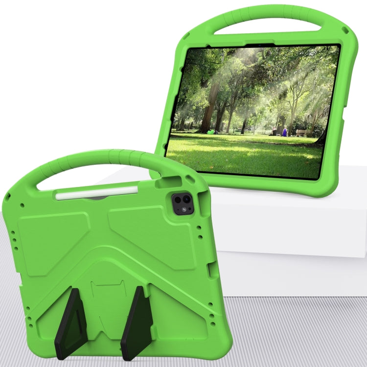For iPad Air 13 2024 EVA Shockproof Tablet Case with Holder(Green)