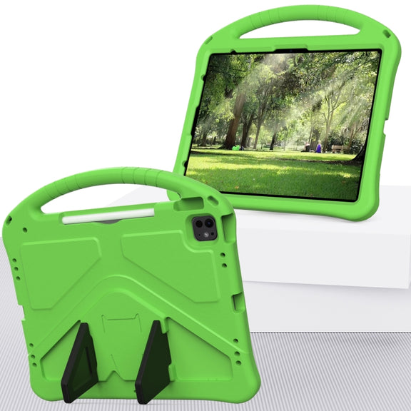 For iPad Air 13 2024 EVA Shockproof Tablet Case with Holder(Green)