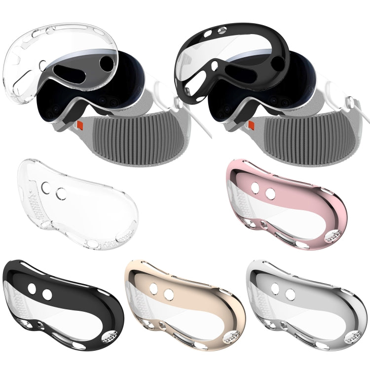 For Apple Vision Pro Electroplated TPU Protective Case VR Glasses Accessories(Sliver)