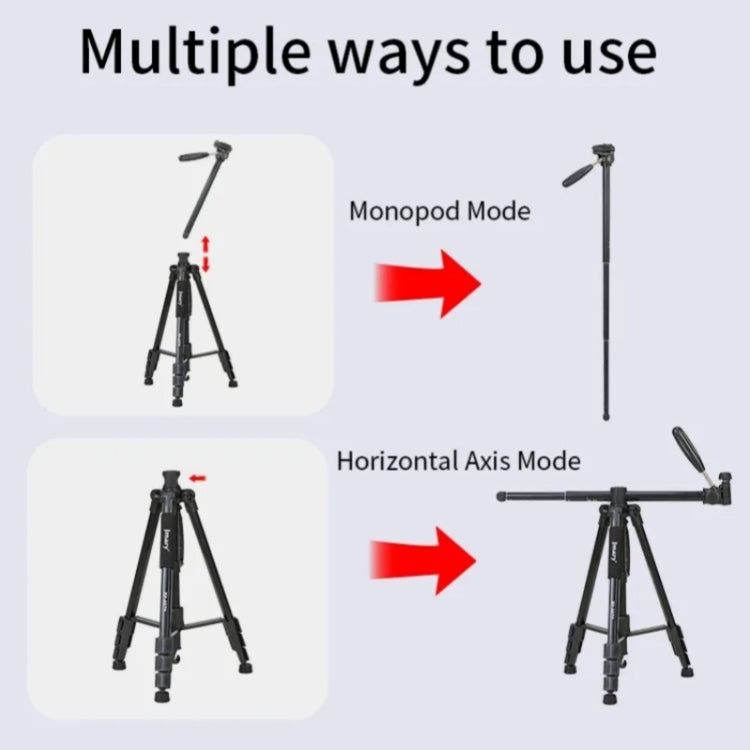 JMARY KP-2274 5-section Adjustable Monopod Multi-function Outdoor Photography Tripod