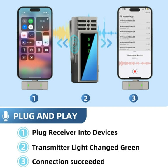 JMARY MW-15 For iPhone / iPad 2.4G Lavalier Wireless Microphone