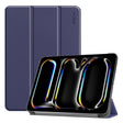 For iPad Pro 13 2024 ENKAY Tri-fold Custer Texture Platic Leather Smart Tablet Case(Dark Blue) - free shipping - PMC TechLife - Order now!