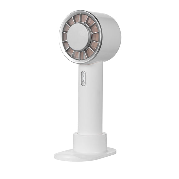 WX-633 Summer Handheld Fan 3 Speeds Semiconductor Cold Compress Desk Fan(White)