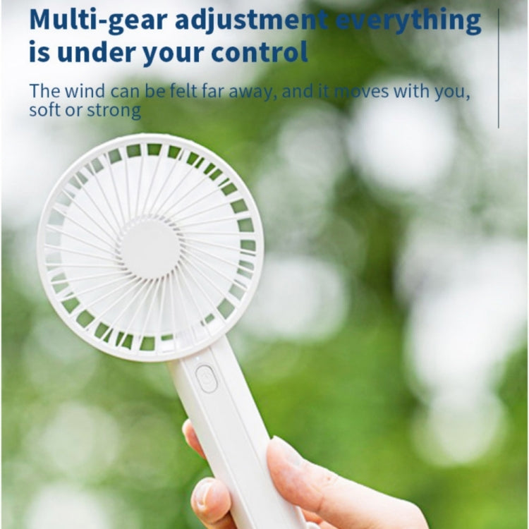 F35 With Hanging Hole Rechargeable Cooling Fan Powerful Handheld Fan 1200mAh Desk Fan(White)